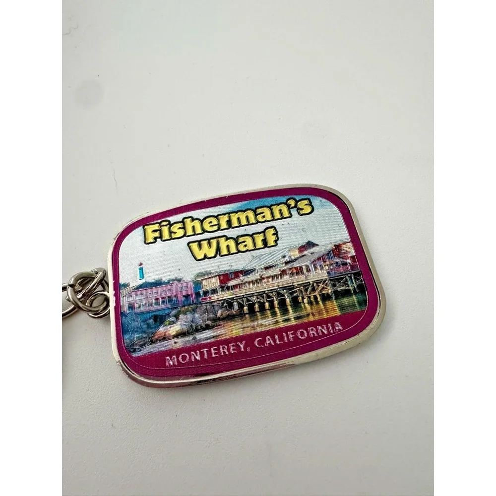 Fisherman's Wharf Keychain Key Ring Monterey California Souvenir